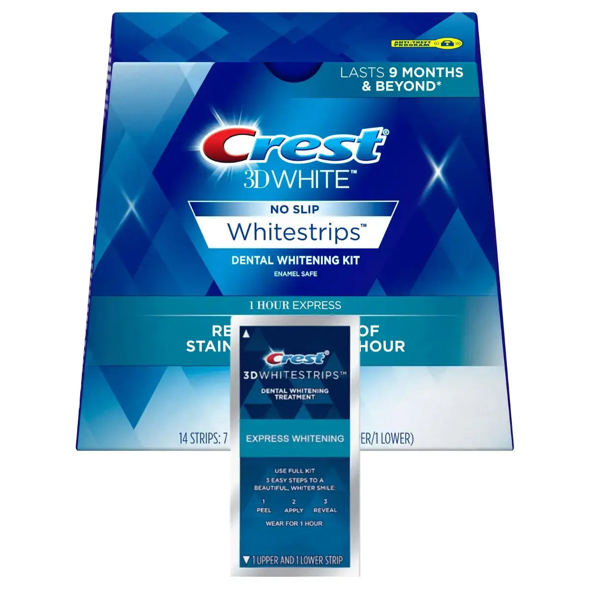 Whitening strips Crest 3D Whitestrips 1 Hour Express