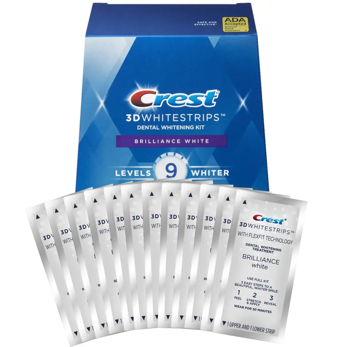 Whitening strips Crest Brilliance White 9 Levels Whiter Whitestrips