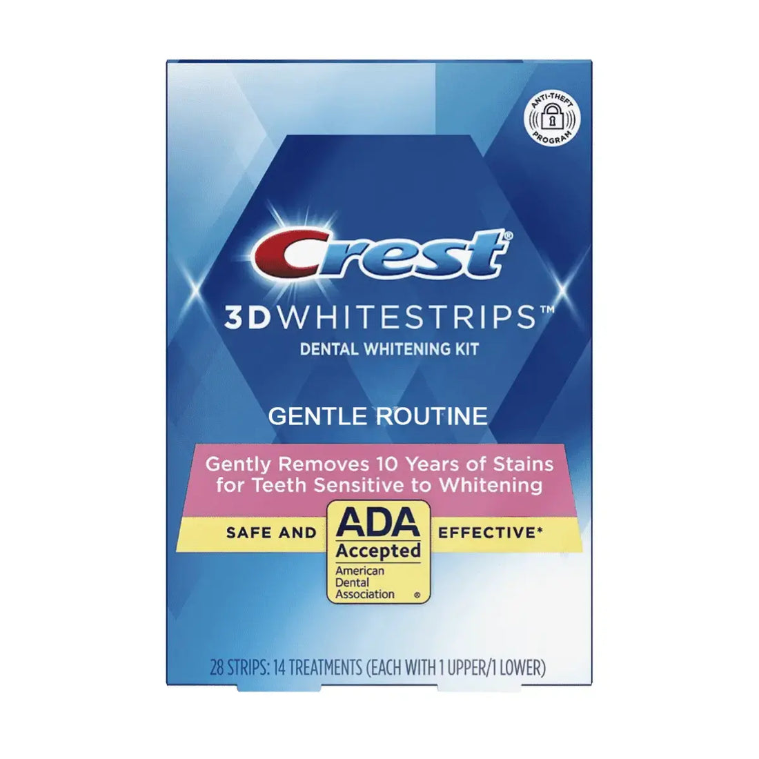 Whitening Strips Crest 3D White Gentle Routine