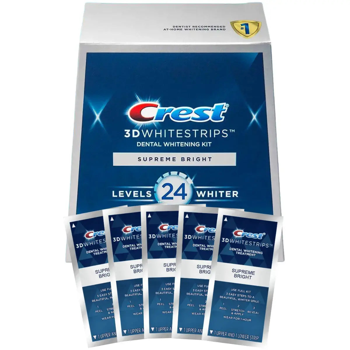 Whitening Strips Crest Supreme Bright 24 Whitestrips