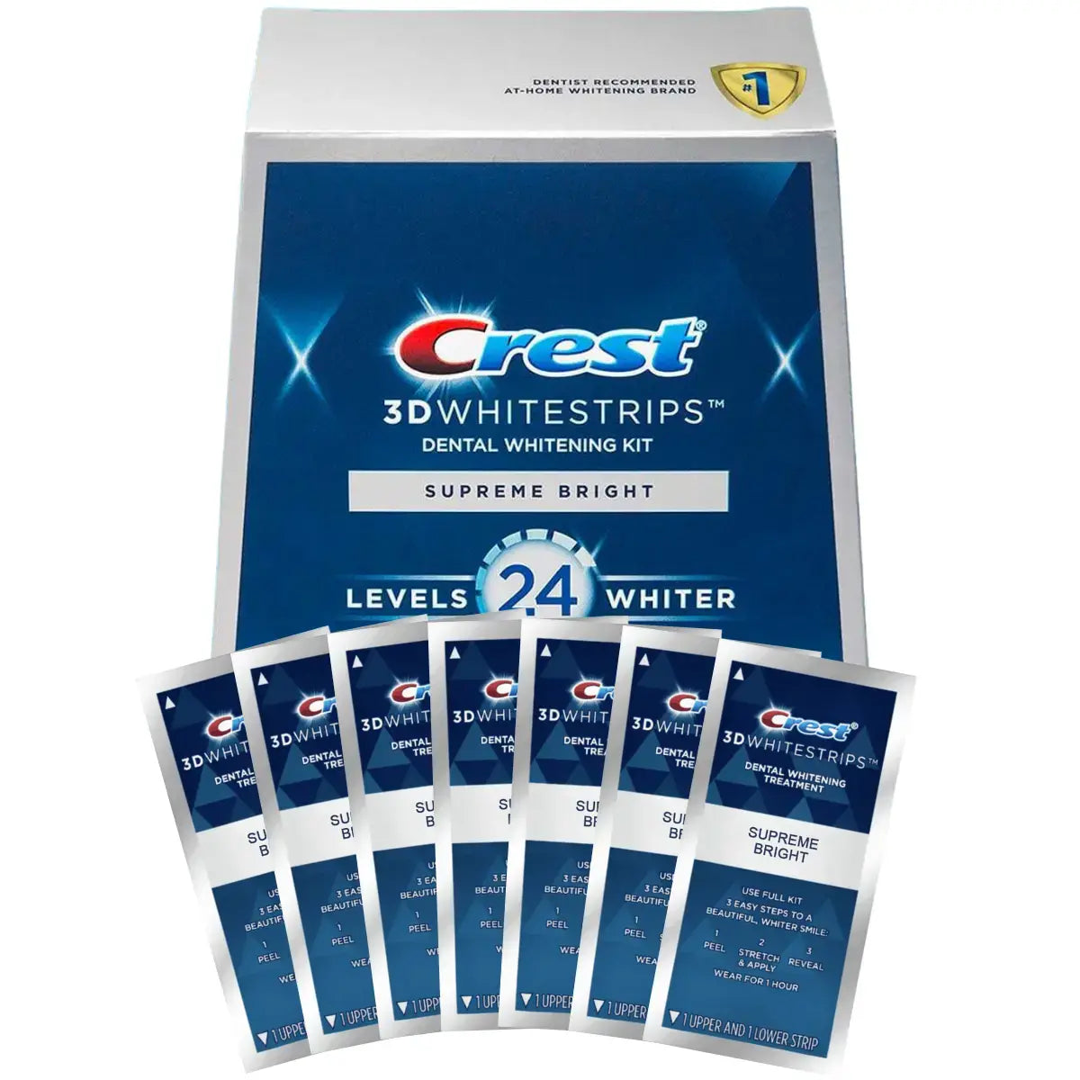 Whitening Strips Crest Supreme Bright 24 Whitestrips