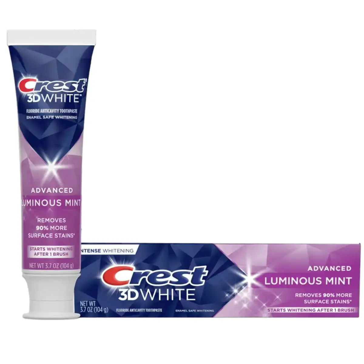 Toothpaste Crest 3D White Advanced Luminous Mint Intense Whitening 104g