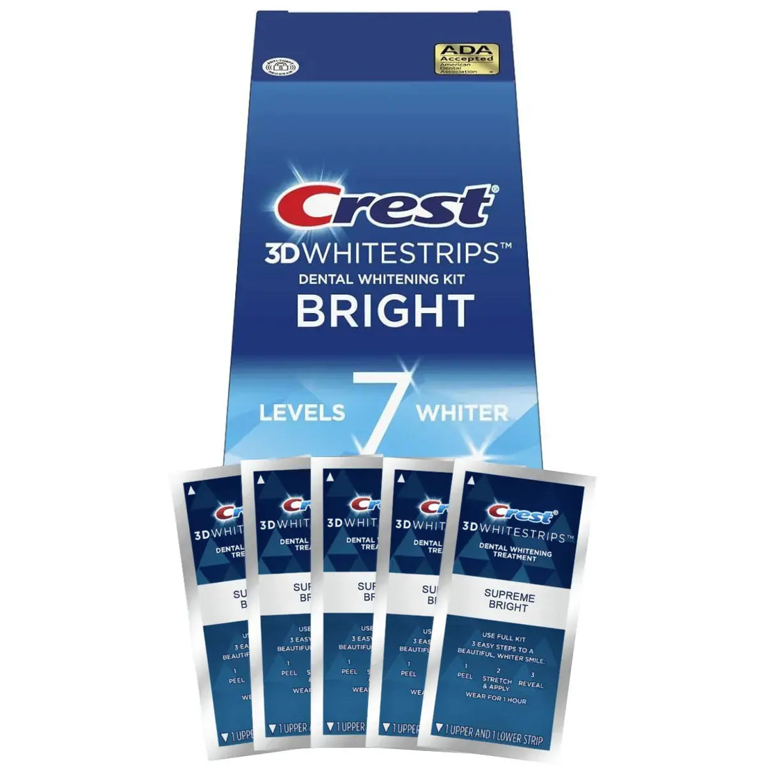 Whitening strips Crest Bright 7 Levels Whiter Whitestrips