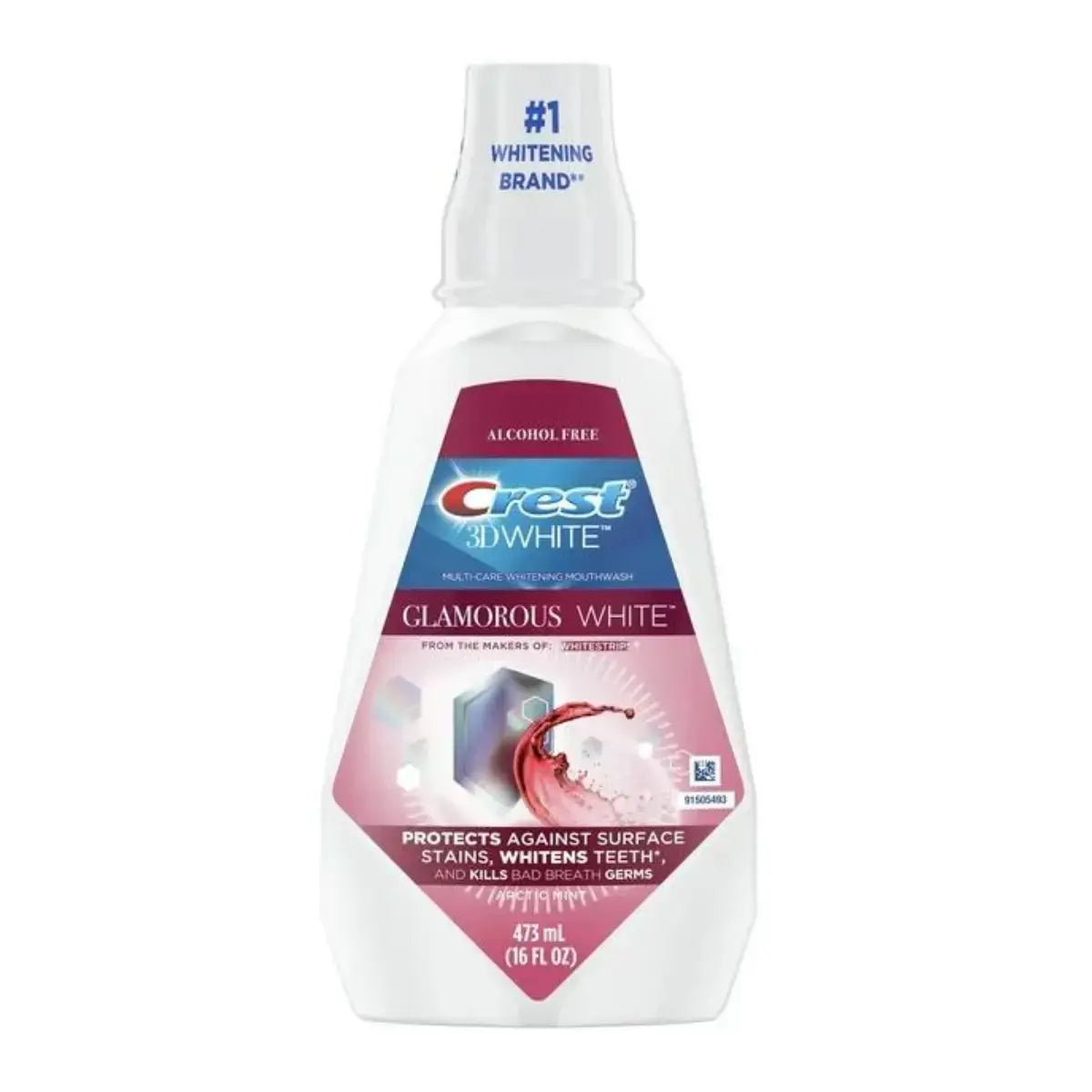 Mouthwash Crest 3D White Glamorous White 473 ml