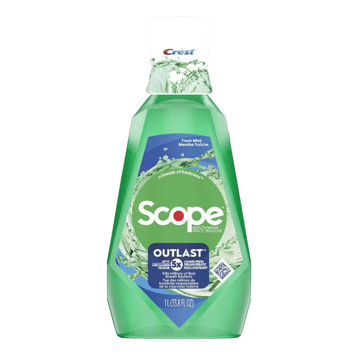 Mouthwash Crest Scope Outlast Fresh Mint 1L