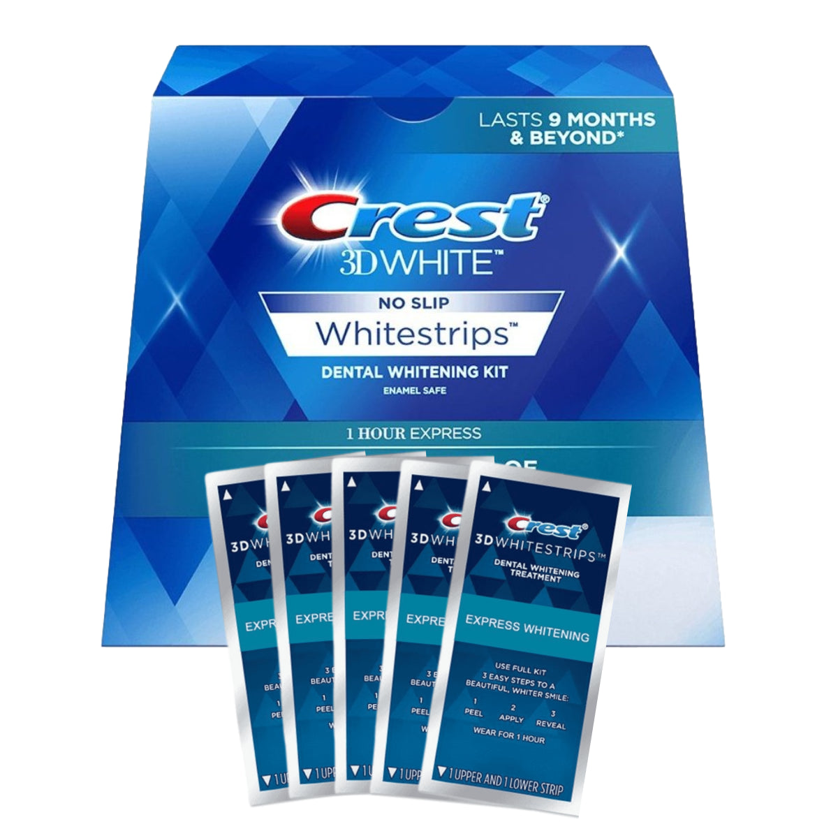 Whitening strips Crest 3D Whitestrips 1 Hour Express